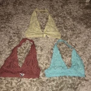 3 free people bralettes
